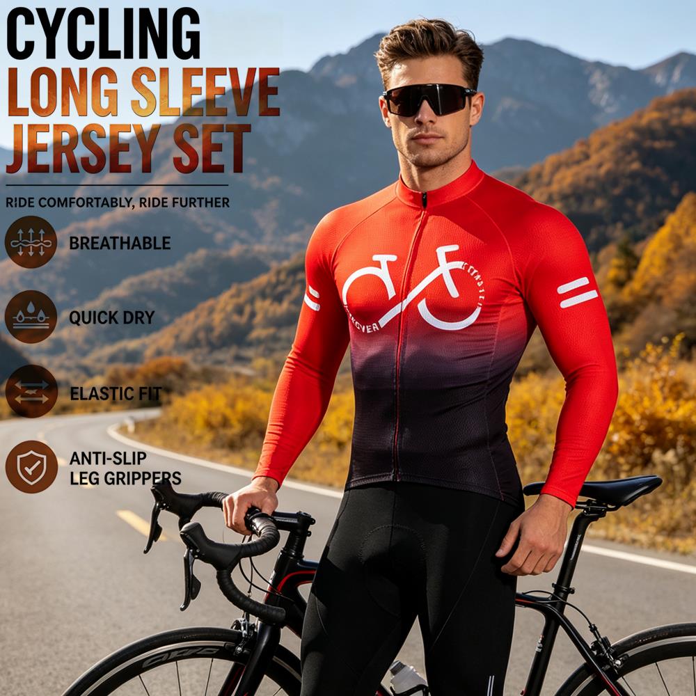 Mountain Biking Long Sleeve Shirt - Велосипедный костюм для весны и осени,